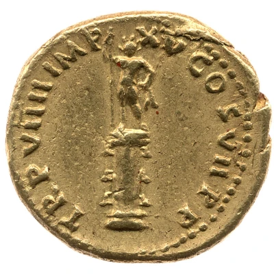 Aureus - Titus TR P VIIII IMP XV COS VII P P back