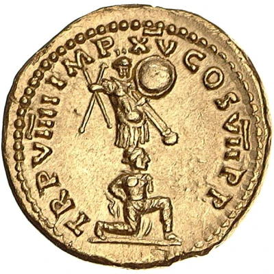 Aureus - Titus TR P VIIII IMP XV COS VII P P back