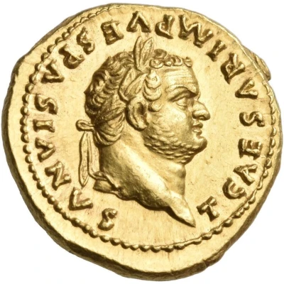 Aureus - Titus TR POT VIII COS VII; Venus front