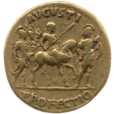 Aureus - Trajan AVGVSTI PROFECTIO back