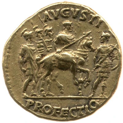 Aureus - Trajan AVGVSTI PROFECTIO back
