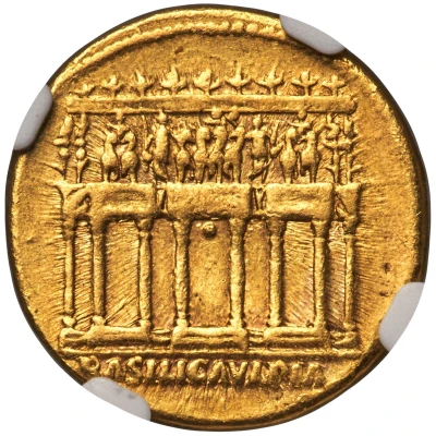 Aureus - Trajan BASILICA VLPIA back