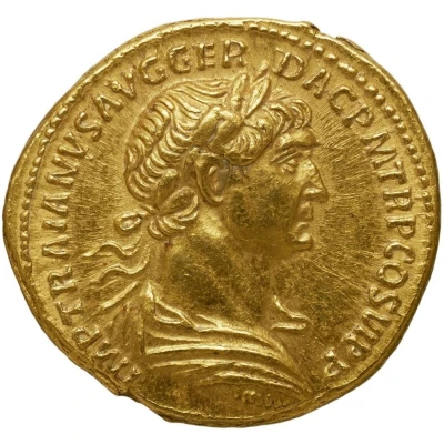 Aureus - Trajan BASILICA VLPIA front