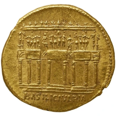 Aureus - Trajan BASILICA VLPIA back