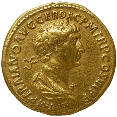 Aureus - Trajan CONSERVATORI PATRIS PATRIAE; Jupiter front