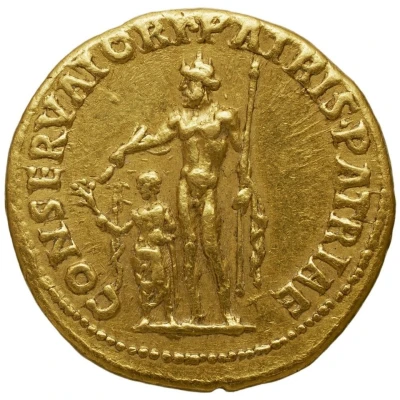 Aureus - Trajan CONSERVATORI PATRIS PATRIAE; Jupiter back