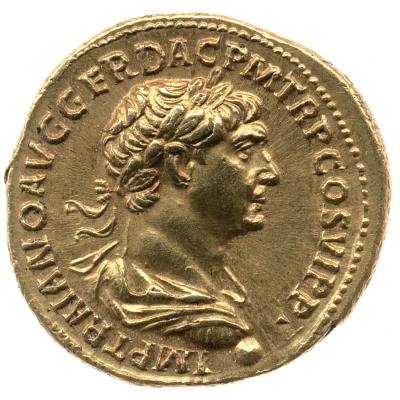 Aureus - Trajan CONSERVATORI PATRIS PATRIAE; Jupiter front