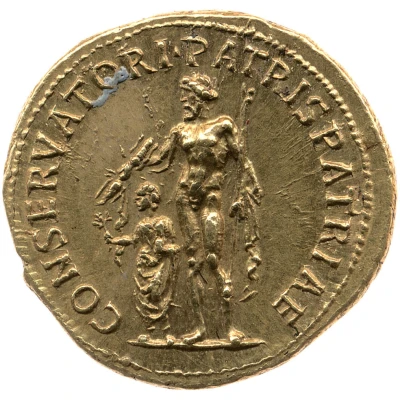 Aureus - Trajan CONSERVATORI PATRIS PATRIAE; Jupiter back