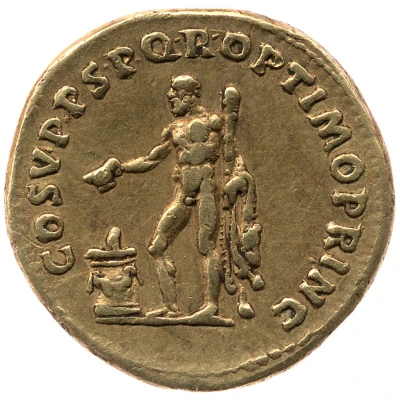 Aureus - Trajan COS V P P S P Q R OPTIMO PRINC; Hercules back