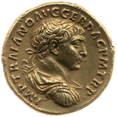 Aureus - Trajan COS V P P S P Q R OPTIMO PRINC; Libertas front
