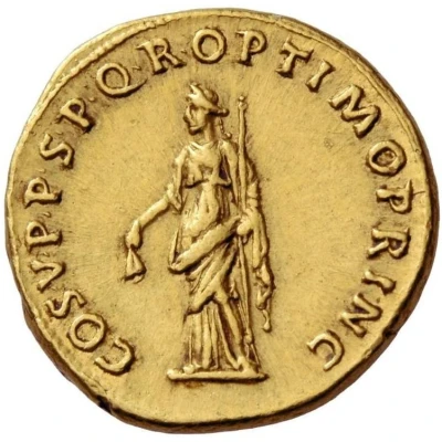 Aureus - Trajan COS V P P S P Q R OPTIMO PRINC; Libertas back
