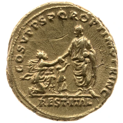 Aureus - Trajan COS V P P S P Q R OPTIMO PRINC REST ITAL; Italia back