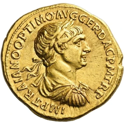 Aureus - Trajan COS VI P P S P Q R; Genius front