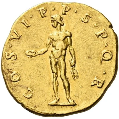Aureus - Trajan COS VI P P S P Q R; Genius back