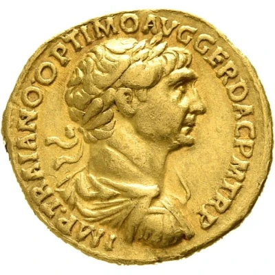 Aureus - Trajan COS VI P P S P Q R; Jupiter front