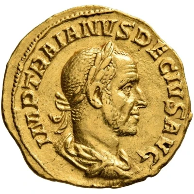 Aureus - Trajan Decius PANNONIAE; Rome front