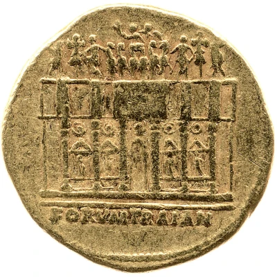 Aureus - Trajan FORVM TRAIAN; Fortuna back
