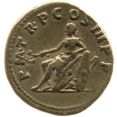 Aureus - Trajan P M TR P COS III P P; Germania back