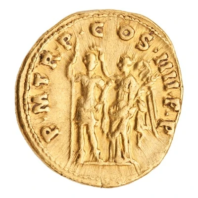 Aureus - Trajan P M TR P COS IIII P P; Victory back