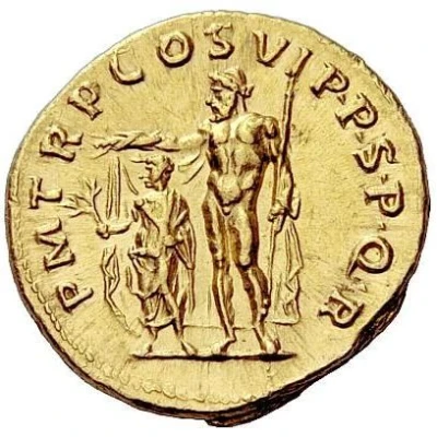 Aureus - Trajan P M TR P COS VI P P S P Q R; Jupiter back