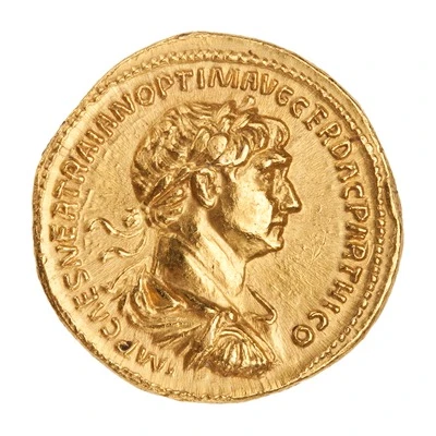 Aureus - Trajan P M TR P COS VI P P S P Q R PARTHIA CAPTA front