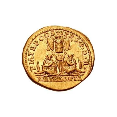 Aureus - Trajan P M TR P COS VI P P S P Q R PARTHIA CAPTA back