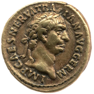 Aureus - Trajan PONT MAX TR POT COS II; Fortuna front