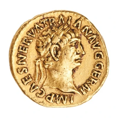 Aureus - Trajan PONT MAX TR POT COS II; Germania front