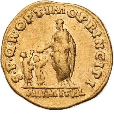 Aureus - Trajan S P Q R OPTIMO PRINCIPI ALIM ITAL back