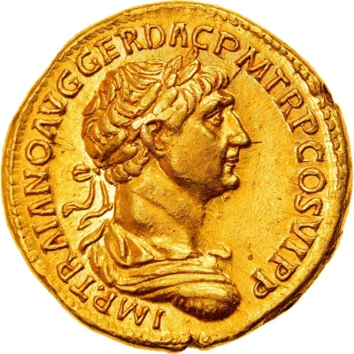 Aureus - Trajan S P Q R OPTIMO PRINCIPI; Genius front