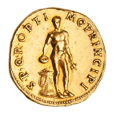 Aureus - Trajan S P Q R OPTIMO PRINCIPI; Genius back