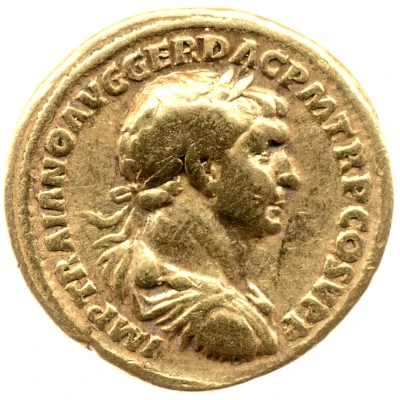 Aureus - Trajan S P Q R OPTIMO PRINCIPI; Jupiter and Victory front