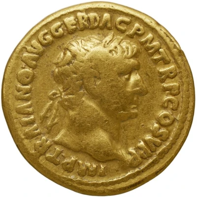 Aureus - Trajan S P Q R OPTIMO PRINCIPI; Virtus front