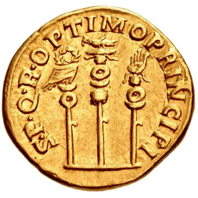 Aureus - Trajan S P Q R OPTIMO PRINCIPI back