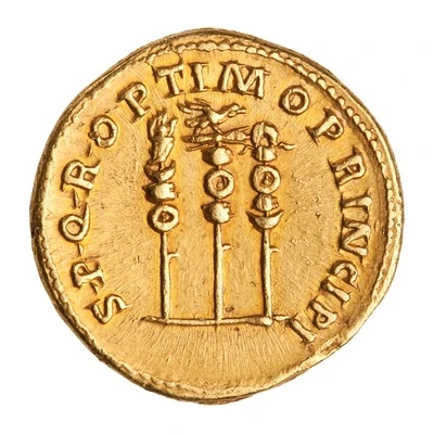 Aureus - Trajan S P Q R OPTIMO PRINCIPI back