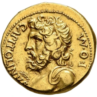 Aureus VESTA P R QVIRITIVM; Jupiter and Vesta front