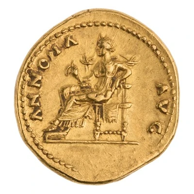 Aureus - Vespasian ANNONA AVG; Annona back