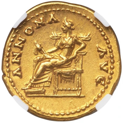 Aureus - Vespasian ANNONA AVG; Annona back