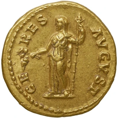 Aureus - Vespasian CERES AVGVST; Ceres back