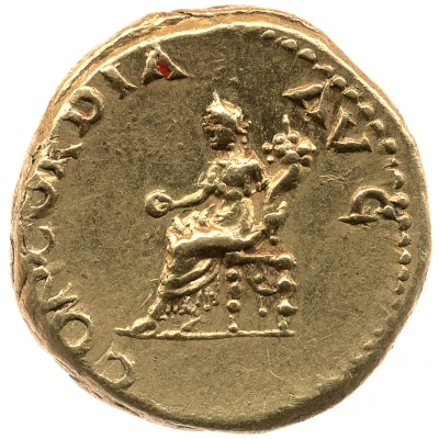 Aureus - Vespasian CONCORDIA AVG; Concordia back