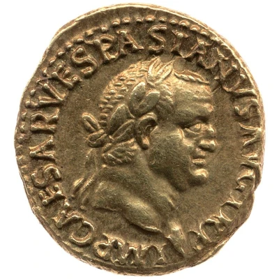 Aureus - Vespasian COS III FORT RED; Fortuna front