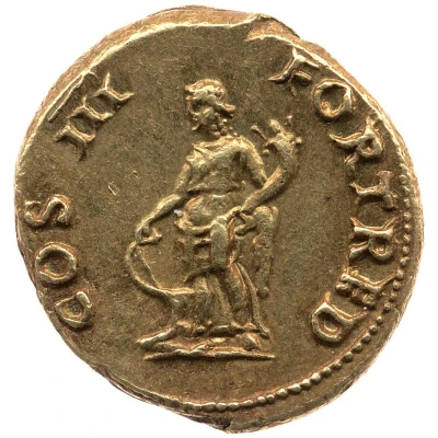 Aureus - Vespasian COS III FORT RED; Fortuna back