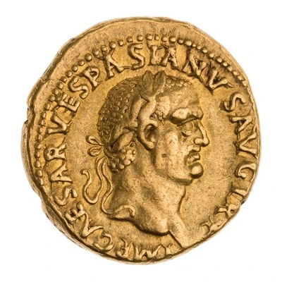 Aureus - Vespasian COS III FORT RED; Fortuna front