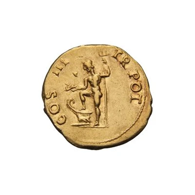 Aureus - Vespasian COS III TR POT; Neptune back