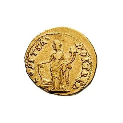 Aureus - Vespasian COS ITER FORT RED; Fortuna back