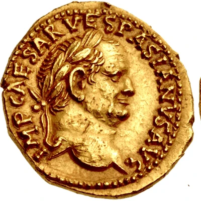 Aureus - Vespasian COS ITER T OROT; Pax front