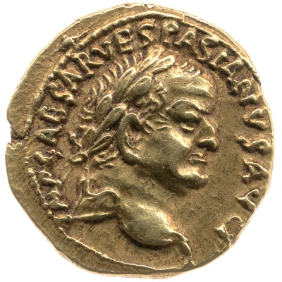 Aureus - Vespasian COS ITER TR POT; Aequitas front