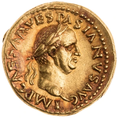 Aureus - Vespasian COS ITER TR POT; Neptune front