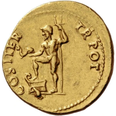 Aureus - Vespasian COS ITER TR POT; Neptune back