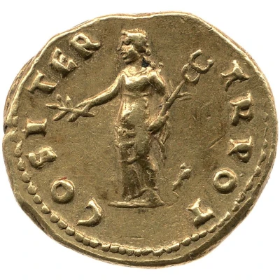 Aureus - Vespasian COS ITER TR POT; Pax back